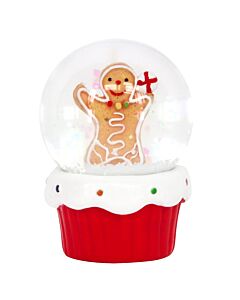 Gisela Graham Gingerbread Man Small Snow Globe
